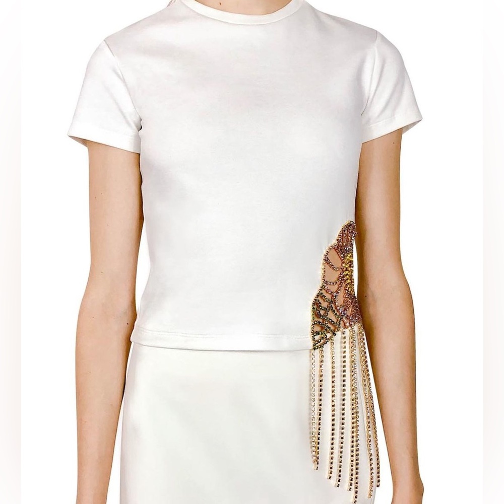 Area crystal flower tee
